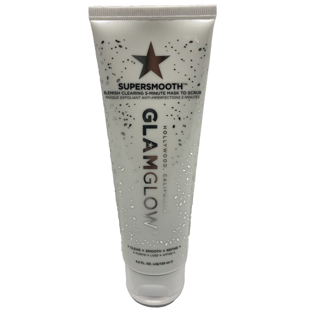 GlamGlow Supersmooth Blemish Clearing 5-Minute Mask to Scrub Full Size - Sealed